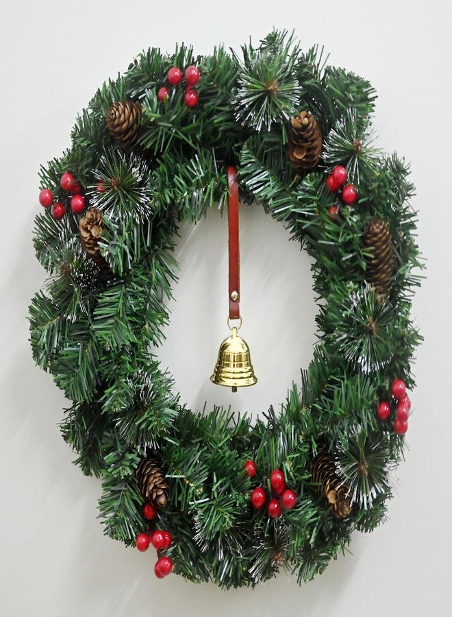 KMOATIM Brass Hanging Bell for Door Knob Decoration, Gold Home Garden Christmas Decor Shopkeepers Bell on Leather Rope Xmas DIY - Image 2