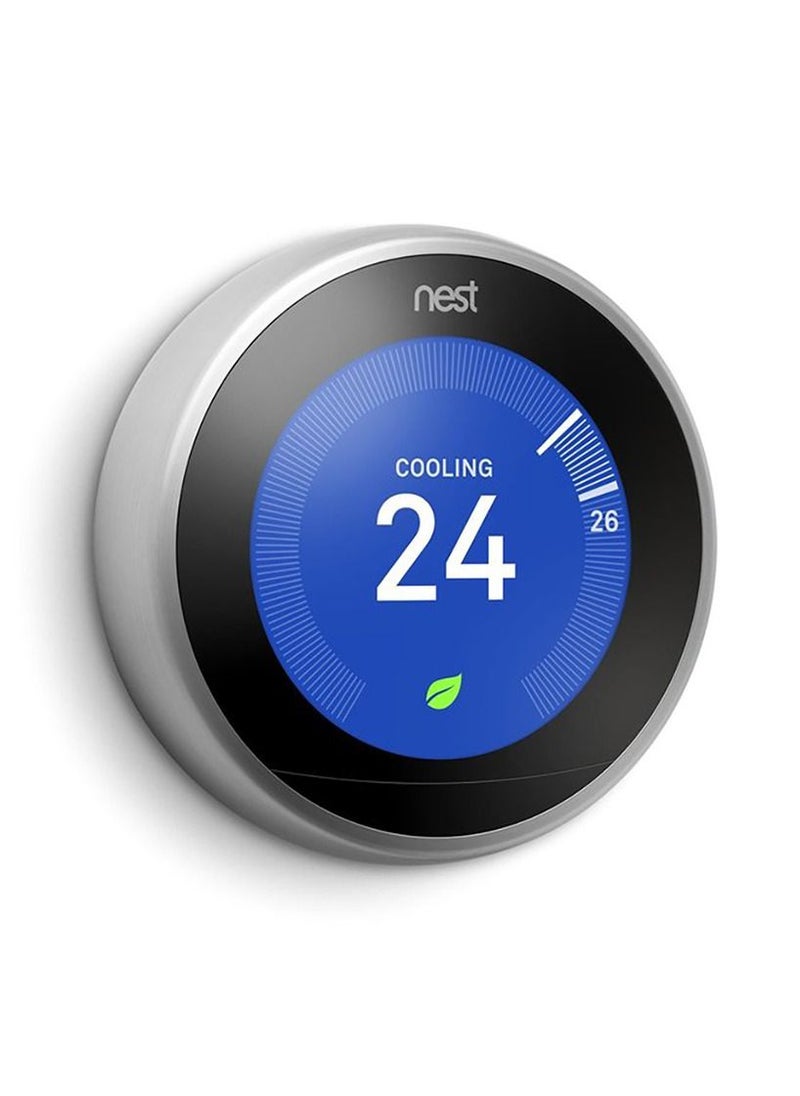Google - Nest 3rd Generation Learning Programmable Thermostat Stainless Steel - T3007ES - Image 1