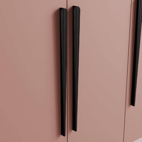 LAPO 24 Inch Pull Handles for Home Drawers, Suitable for Wardrobe and Cupboard, Easy Grip Build, Long Lasting & Sturdy Structure, Hole to Hole Size 59 cm, Easy to Install (Black, Pack of 2) - Image 2