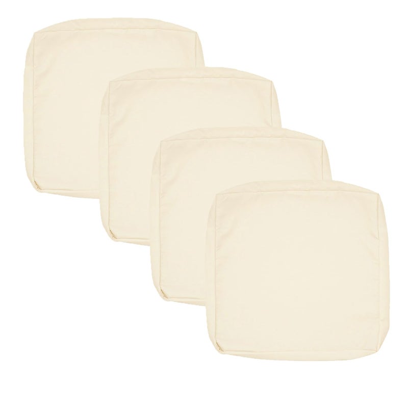 FLYMEI Patio Cushion Covers 20x20x2 Waterproof Outdoor Cushion Cover Replacement 4Packs Outdoor Seat Cushion Slipcover for Rattan Chair Sofa  Taupe - Image 5