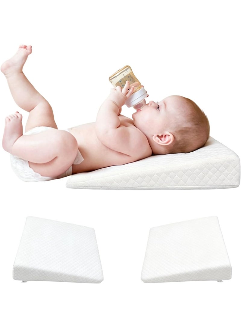 Baby Wedge Pillow with 15° Incline, Memory Foam & Washable Cover for Acid Reflux & Breathing - Image 1
