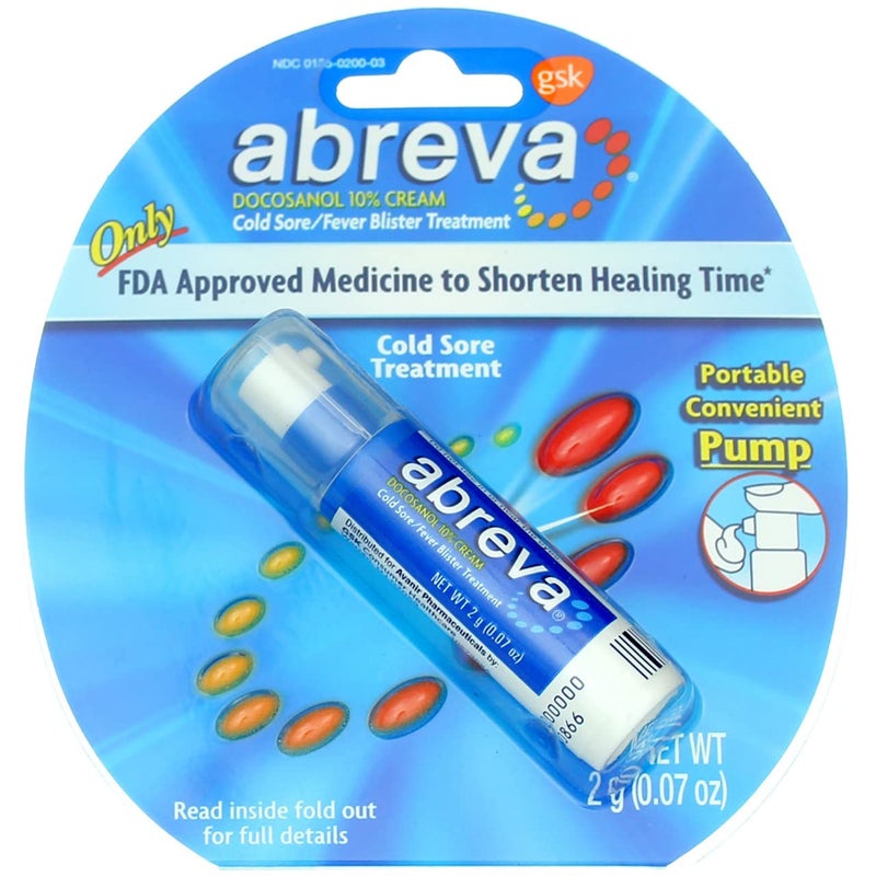 أبريفا Abreva 2grm Pump Size 1ct Abreva Cold Sore Treatment - Image 2