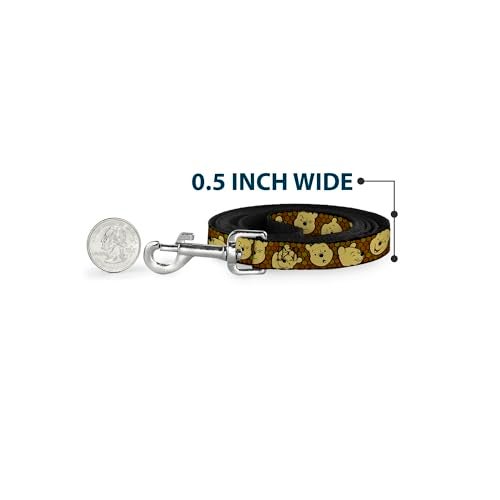 Buckle Down Buckle-Down Dog Leash Winnie The Pooh Expressions Honeycomb Black Browns 6 Feet Long 1.0 Inch Wide, Multicolor (DL-6FT-WDY273) - Image 4