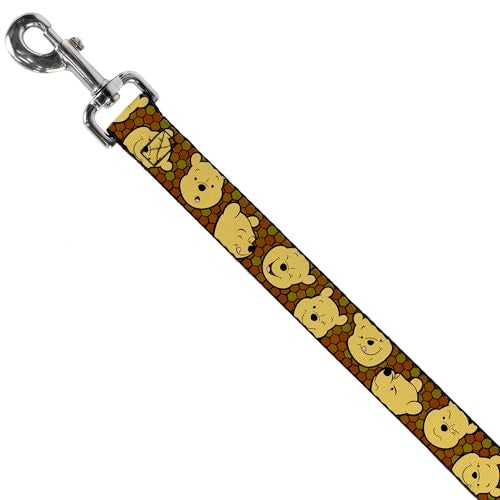 Buckle Down Buckle-Down Dog Leash Winnie The Pooh Expressions Honeycomb Black Browns 6 Feet Long 1.0 Inch Wide, Multicolor (DL-6FT-WDY273) - Image 2