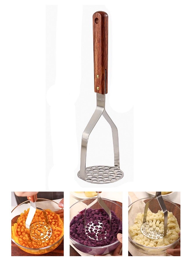 Morlife 304 Stainless Steel Potato Masher Easy to Grip Non-Slip Handle - Image 1