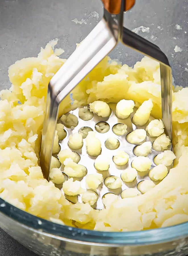 Morlife 304 Stainless Steel Potato Masher Easy to Grip Non-Slip Handle - Image 3