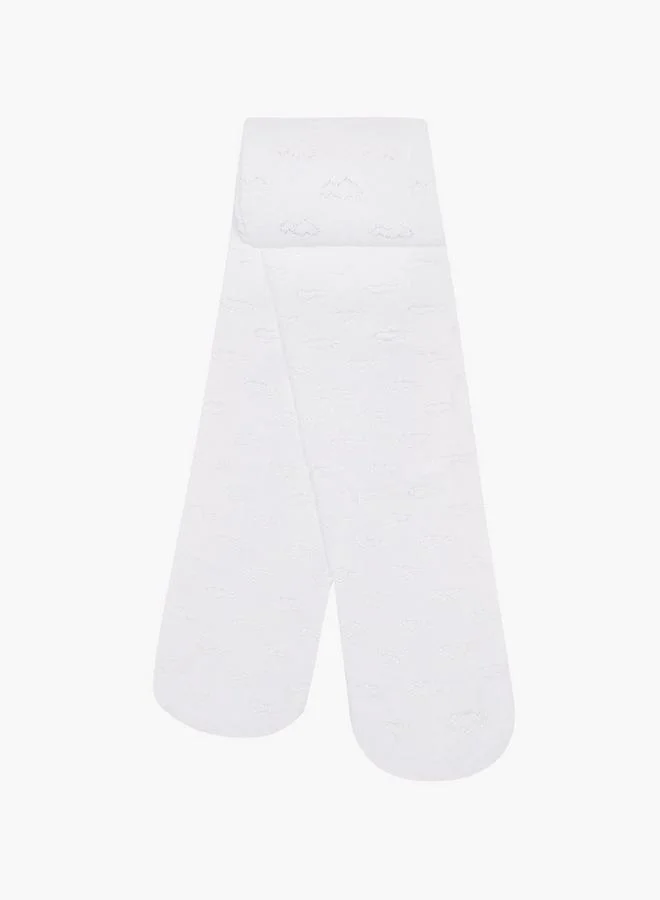 فلورا بيلا من شو إكسبرس جوارب ضيقة بنقوش مع خصر مطاطي - طقم من قطعتين