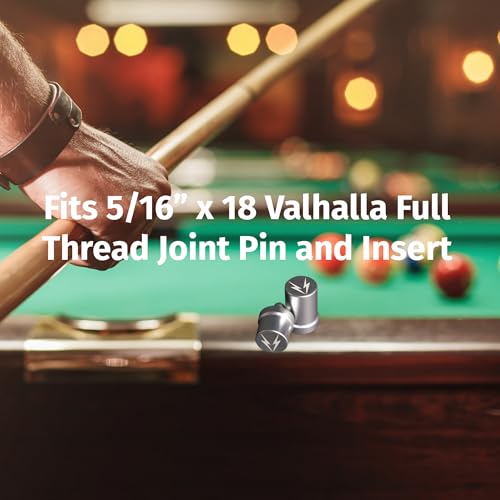 Viking Valhalla Metal Pool Cue Joint Protectors, Fits 5/16" x 18 and Valhalla Pool Cue Full Thread Pin and Insert, Accessories, Billiards Pool Accessories - Image 4