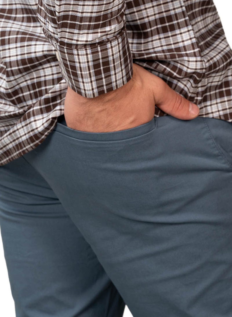 جيوردانو بنطلون رجالي بقصة ضيقة مدببة من قماش التويل المطاطي - Image 4