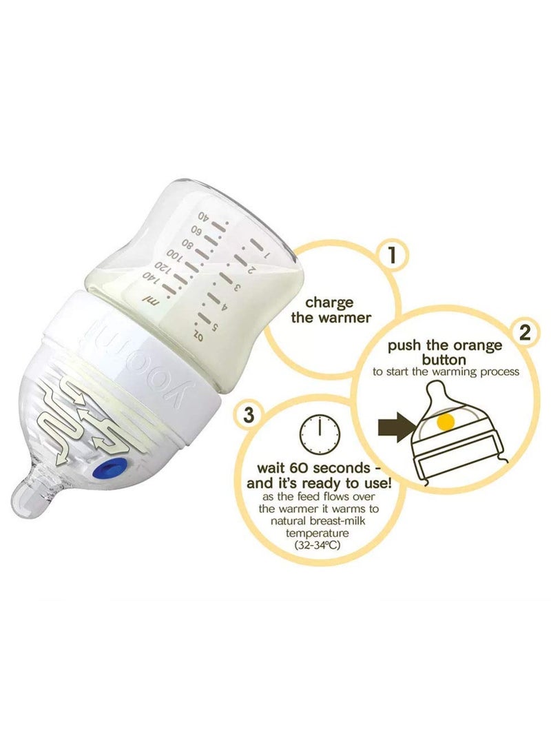 Yoomi 8oz Feeding Bottle Warmer Slow Flow Teat Orange - Image 4