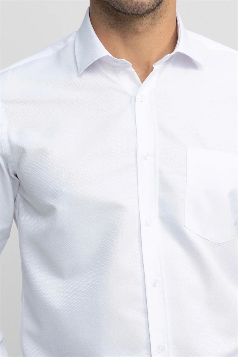 تودورس Classic Fit Long Sleeve Necktie Dobby Men's Shirt