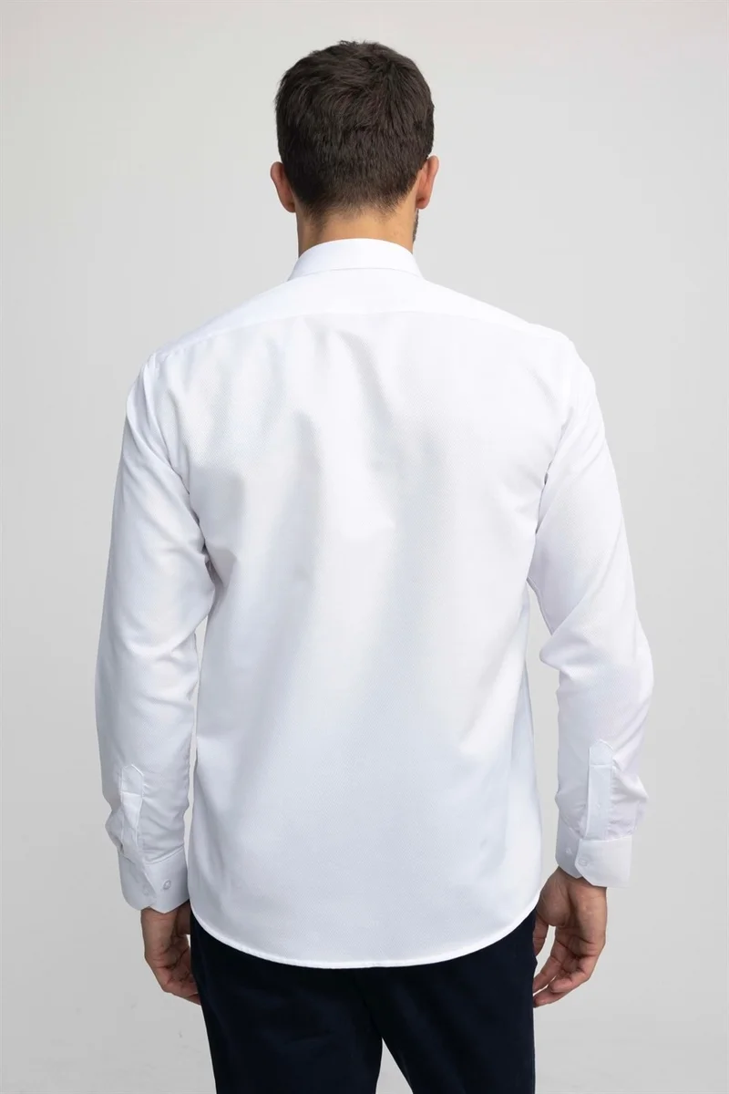 تودورس Classic Fit Long Sleeve Necktie Dobby Men's Shirt