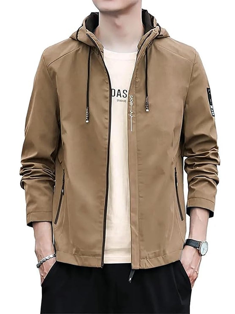 Lymio Jackets || Jacket for men || Lightweight Outwear Jacket (J-8-Khakhi-2XL) - Image 1
