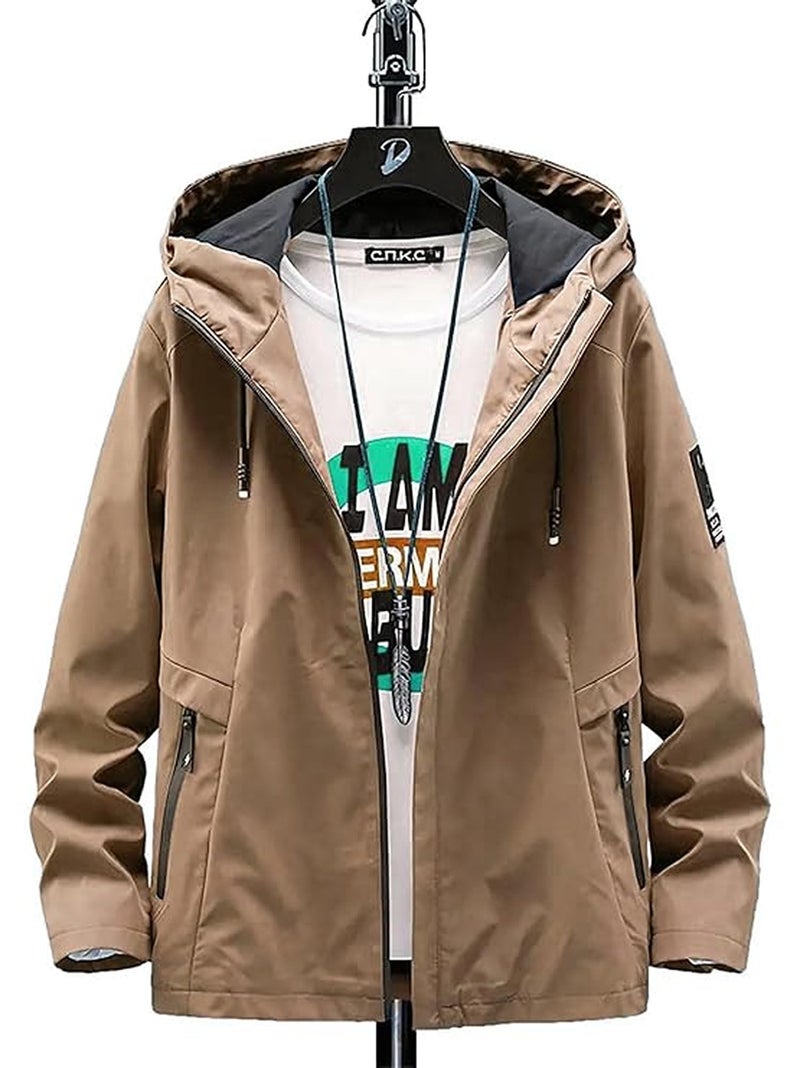 Lymio Jackets || Jacket for men || Lightweight Outwear Jacket (J-8-Khakhi-2XL) - Image 3