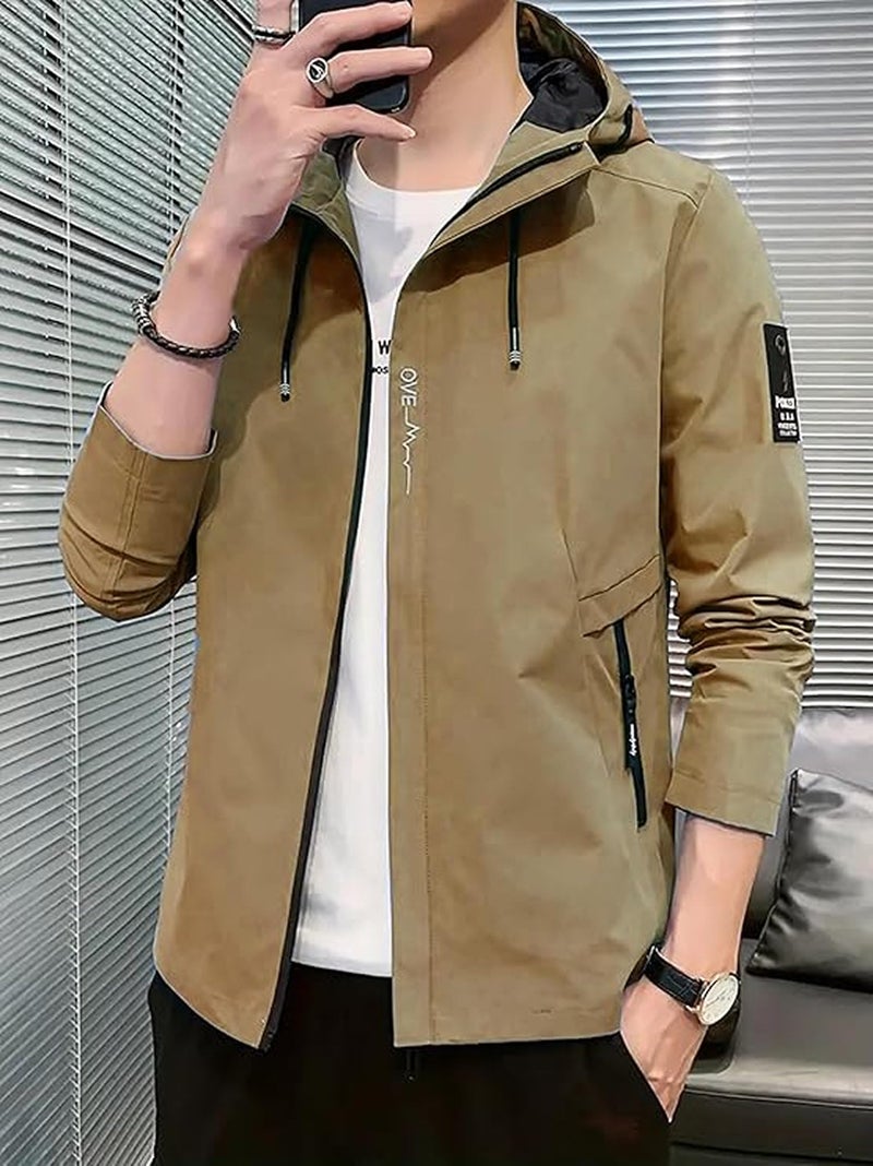 Lymio Jackets || Jacket for men || Lightweight Outwear Jacket (J-8-Khakhi-2XL) - Image 5