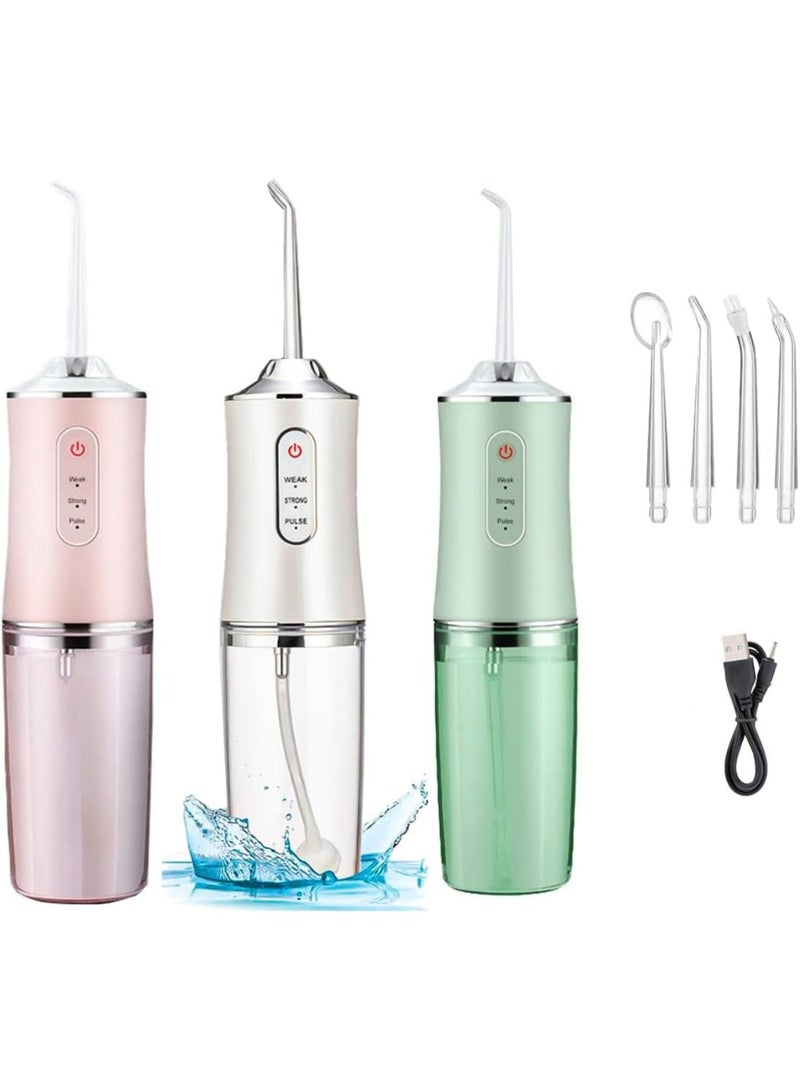 Wireless Oral Irrigator in MINT GREEN | Cordless Water Flosser with 3 Modes, 4 Nozzles, IPX7 Waterproof, Rechargeable 1200mAh Battery & Removable 230ml Water Tank - Image 3