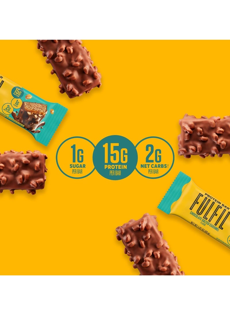Fulfil Protein Bar, Chocolate Salted Caramel, 12 Bars Each 1.41 oz (40g)  - Image 5