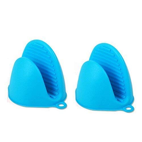 PARATPAR MALL PARATPAR MALL Silicone Microwave Oven Heat Resistant Pinch Grip Mitten Oven Glove Kitchen Pot Holder Utensil Tool 2 PCS Color May Very 