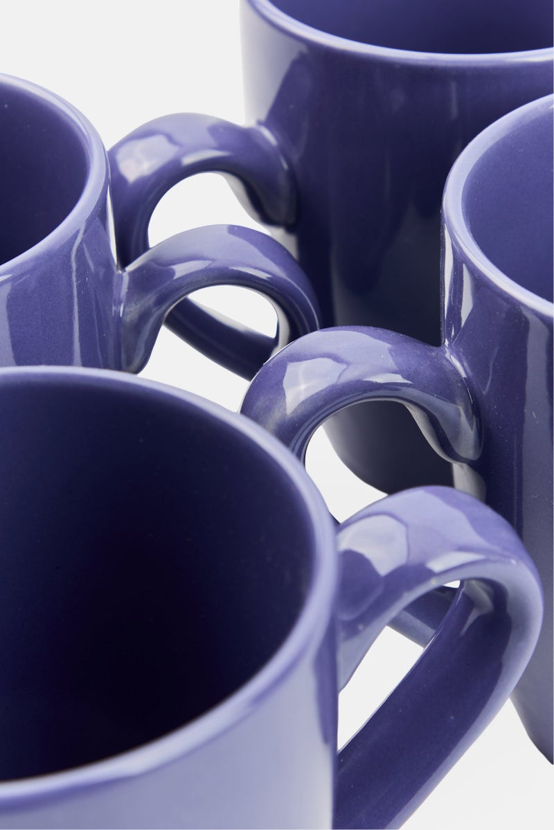 Maser 4 Pieces Coffee Cup 420 ml, Blue - Image 4
