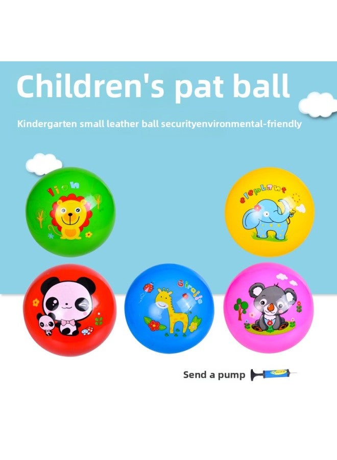 Children's Small Rubber Ball Children's Basketball Elastic Pat Ball Kindergarten Special 0-3 Years Old Baby Toy Ball-Color:Pink Pat Ball (one Pump Per Id)  - Image 2