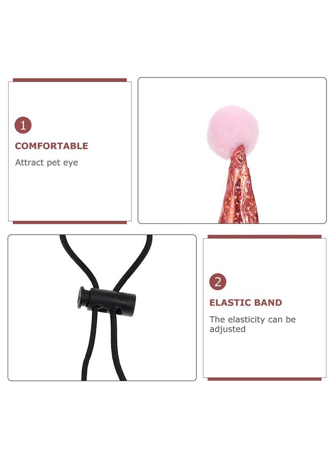 STOBOK 1Pc Pink Star Hat, Bearded Dragon & Small Animals Christmas & Halloween Reptile Costume, Modern Unisex Pet Apparel, Cotton/Polyester, 4.3x2.3inches - Image 3