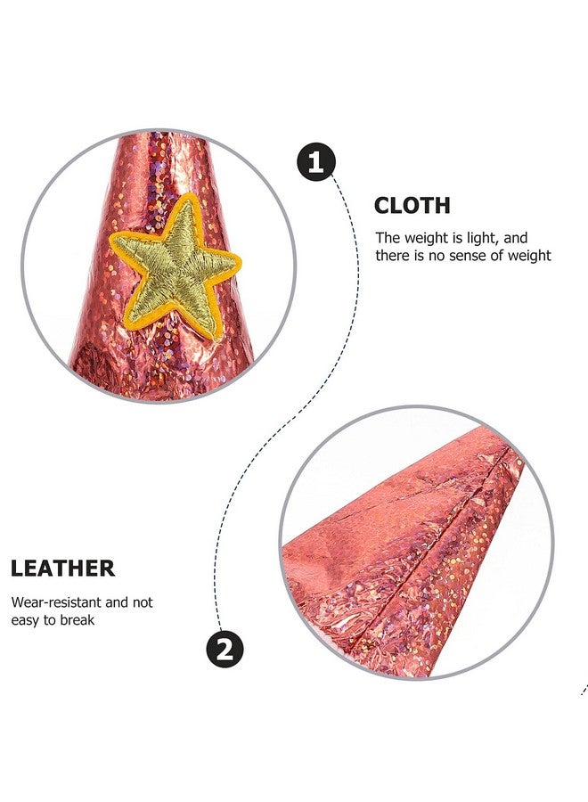 STOBOK 1Pc Pink Star Hat, Bearded Dragon & Small Animals Christmas & Halloween Reptile Costume, Modern Unisex Pet Apparel, Cotton/Polyester, 4.3x2.3inches - Image 5