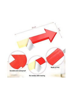 Generic 40 red arrows, size 20 cm by 8 cm, to know directions, to be affixed to walls, floors, and glass. Manufacturing: Up to Date Egypt  - Image 2