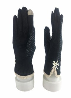 SFMW Pair Women Sun Protective UV Protection Summer Sunblock Touchscreen Gloves for Driving Riding  - Image 3