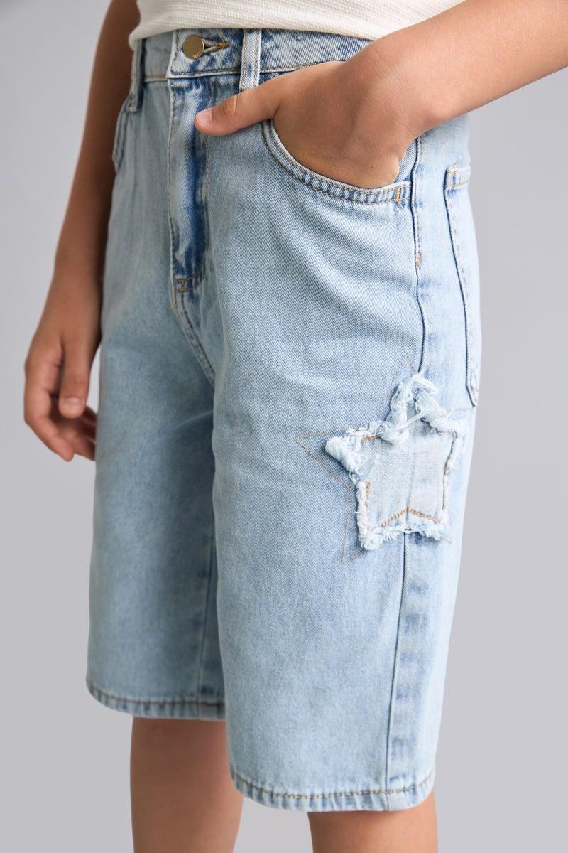 DeFacto Blue Boy Boy Denim Shorts Casual - Image 5