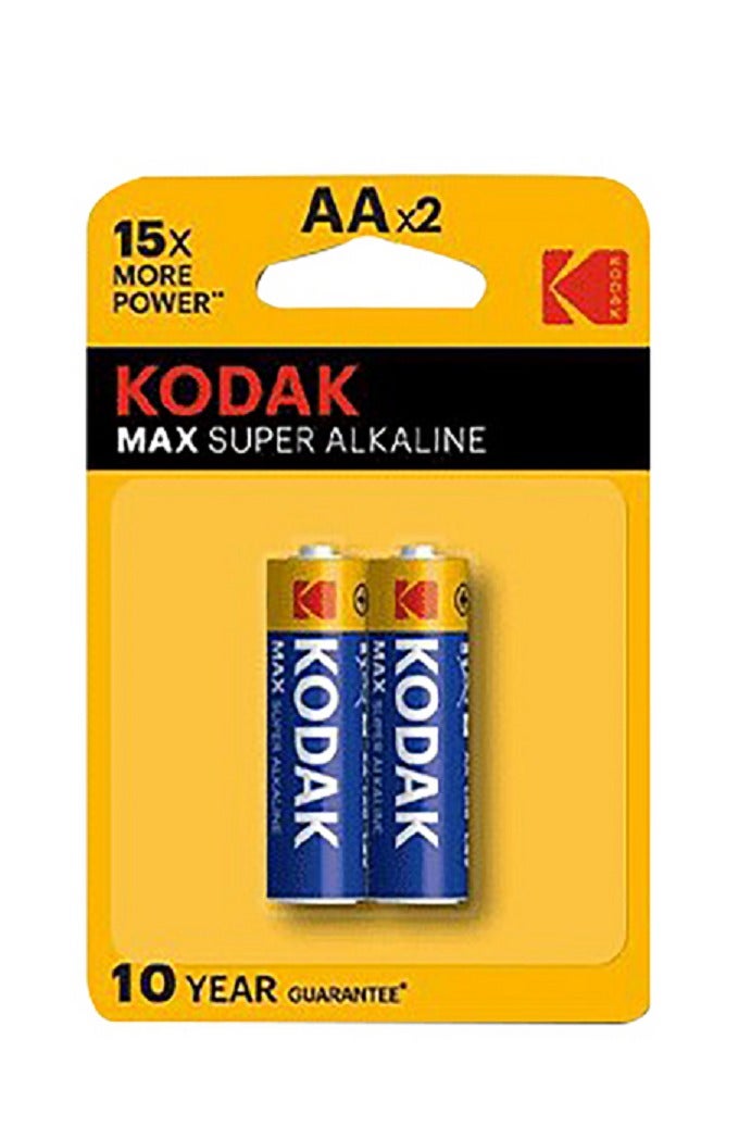 كوداك بطارية قلم رصاص AA فائقة القلوية طويلة الأمد مكونة من قطعتين