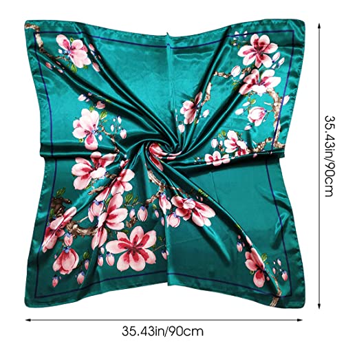 PALAY® Women Satin Scarf Comfy Silk Feeling Scarfs for Women Medium Pillow Cover Scarf, 35in Square Scarf for Girls - Image 2