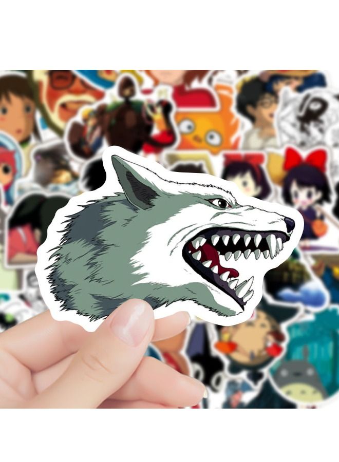 50 قطعة من ملصقات سلسلة الرسوم المتحركة ميازاكي هاياو، ملصقات كرتونية مقاومة للماء لأجهزة الكمبيوتر المحمول، لوح التزلج، زجاجات المياه، الكمبيوتر، الهاتف، الجيتار، ملصقات للأطفال والمراهقين والبالغين - Image 3