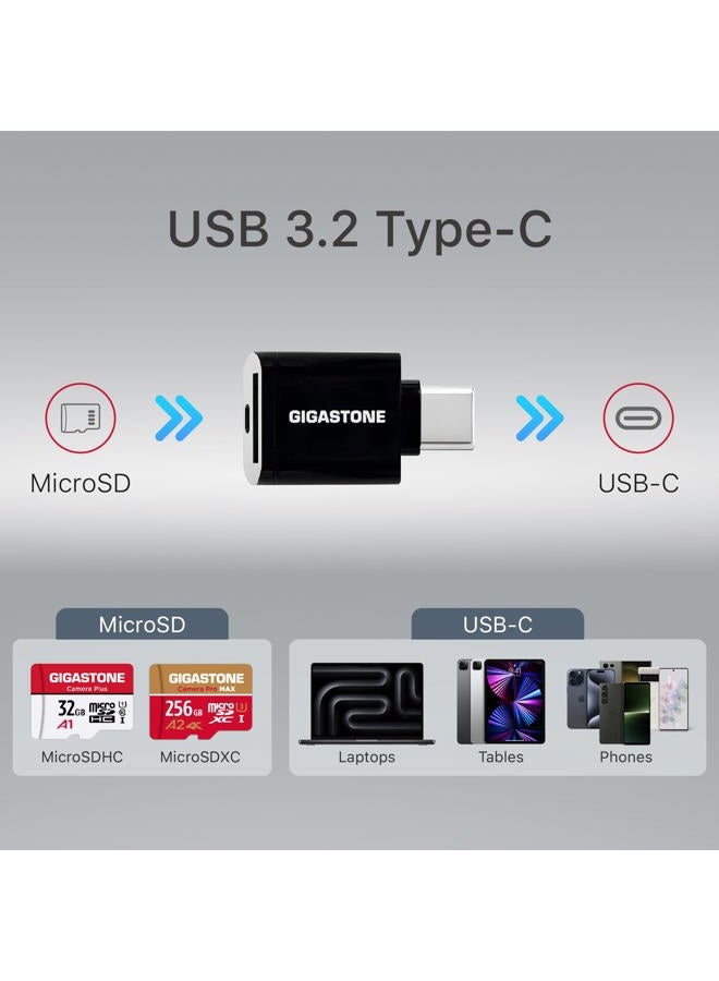 Gigastone [5-Yrs Free Data Recovery] GIGASTONE 256GB Micro SD Card with USB 3.2 Type C Card Reader, 4K Camera Pro MAX, A2 V30 MicroSDXC Memory Card for Gopro, 4K UHD Video, Up to 130/85 MB/s with Adapter - Image 2