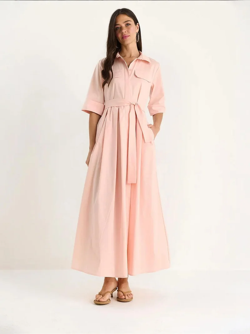 Bianco Lucci LUCCI Maxi Shirt Dress