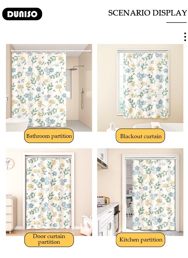 DUNISO Blackout Curtains, Room Divider Curtains for Room Partition, Thermal Insulated Drapes, Waterproof Shower Curtain, Grommet Curtain, Curtains for Living Room Home Decor, Rod Pocket Curtains for Cafe, Kitchen, Living Room and Decoration  - Image 2