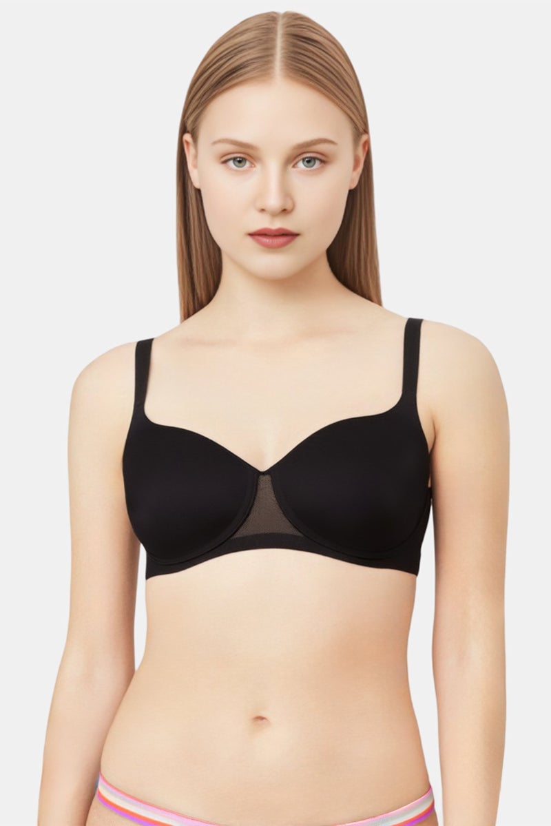 TRIUMPH Women Solid Lightly Padded Bra, Black - Image 1