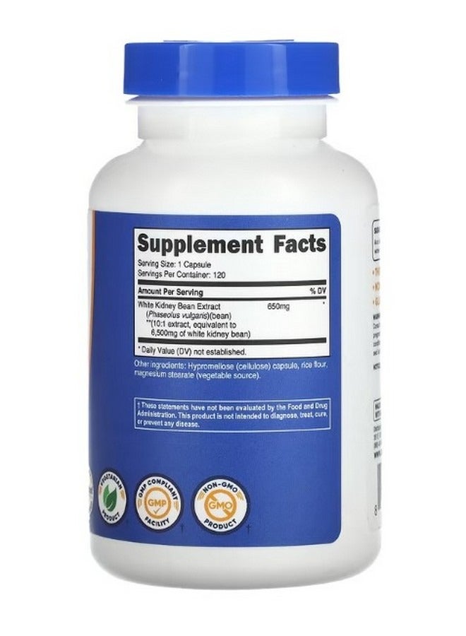 Nutricost White Kidney Bean 6500 Mg 120 Capsules - Image 2