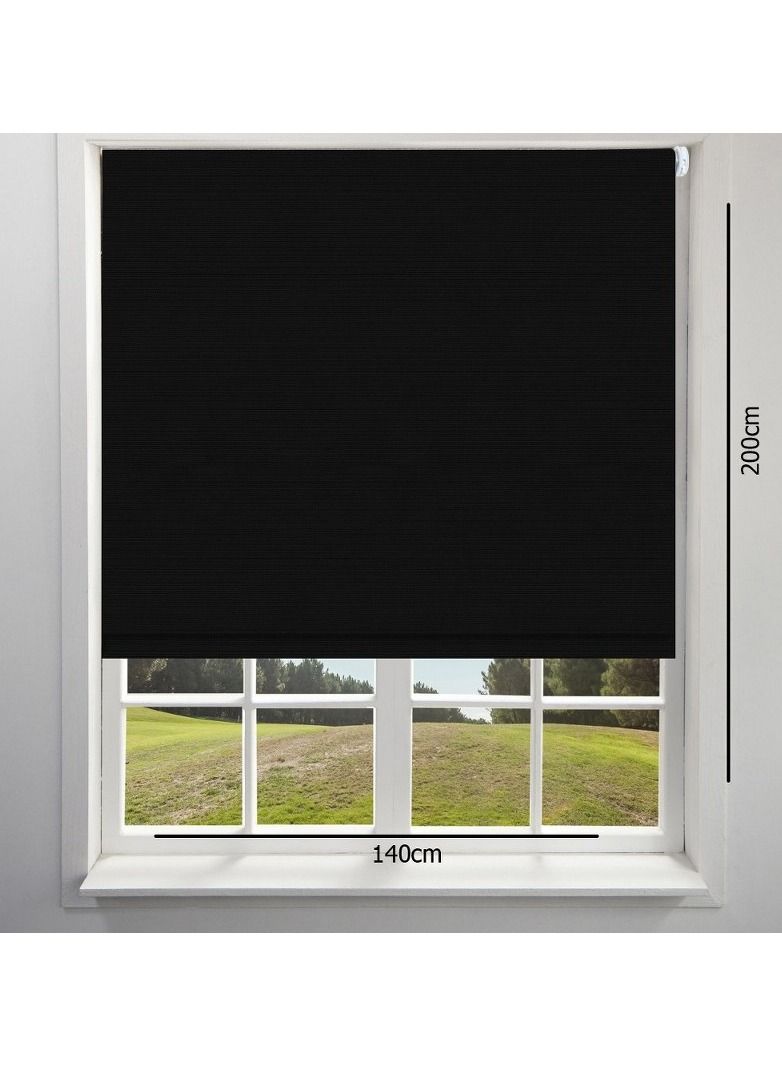 Home Gallery Sunlight roller blinds Half Shading 140*200 cm Black - Image 1