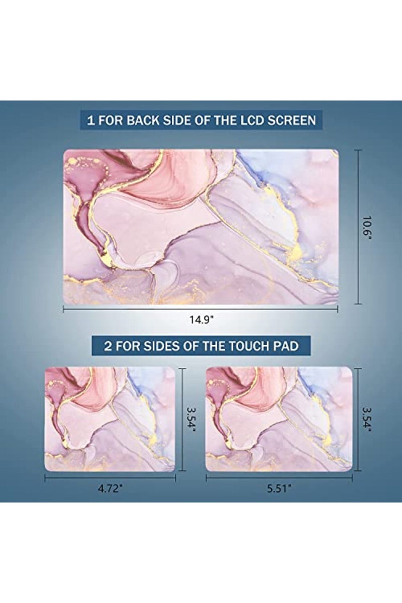 AORTDES 12.1 13 13.3 14 15.4 15.6 Inches Laptop Skin Sticker Decal Universal Netbook Skin Sticker Reusable Notebook Art Decal Protector Cover Decal (Colorful Marble) - Image 3