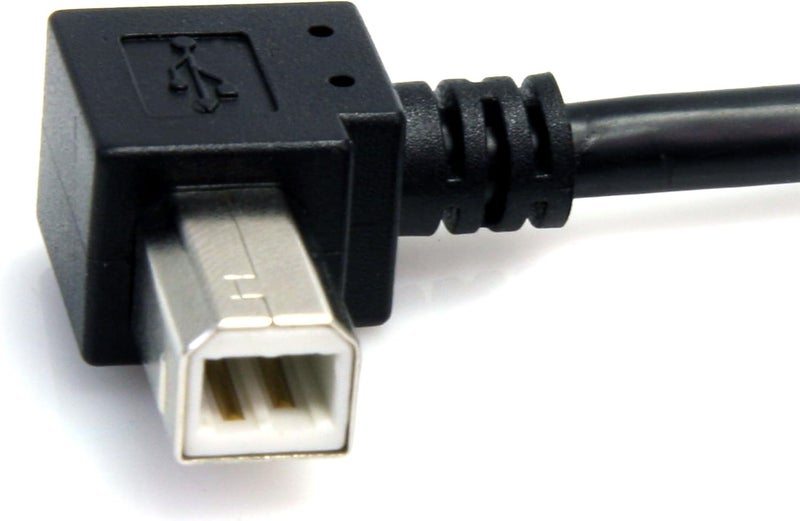 StarTech.com 3ft Right Angle USB A to B Cable - USB 2.0 Connector for Printers and Scanners - Black - Image 2