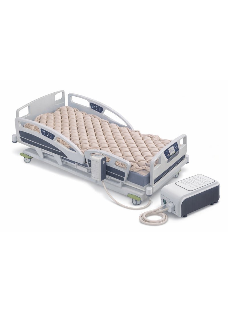 An air mattress for patients and the elderly with a variable pressure system and comfortable air cells to distribute pressure during long sleep. - Image 2