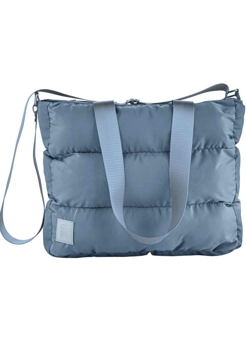 B.S COLLECTION - Large capacity waterproof soft quilted shoulder bag and cross bag for women - Babyblue - Image 1