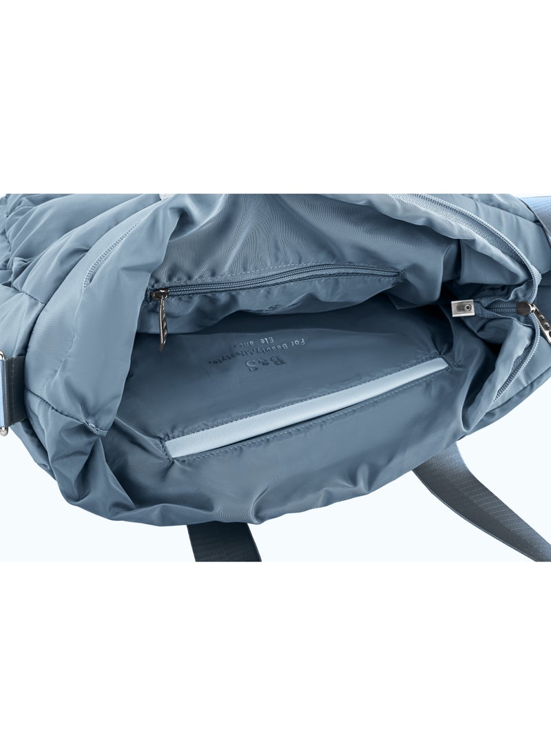 B.S COLLECTION - Large capacity waterproof soft quilted shoulder bag and cross bag for women - Babyblue - Image 1