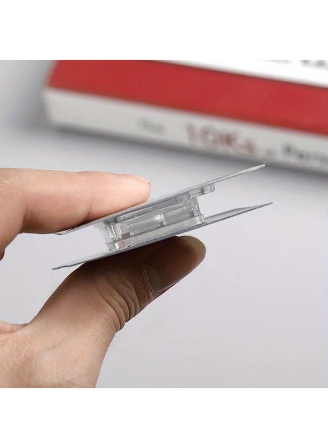 الخطافات الأفقية ذاتية اللاصق للحائط بدون حفر، تحمل 12 رطلاً، شفافة وعصرية - Image 5