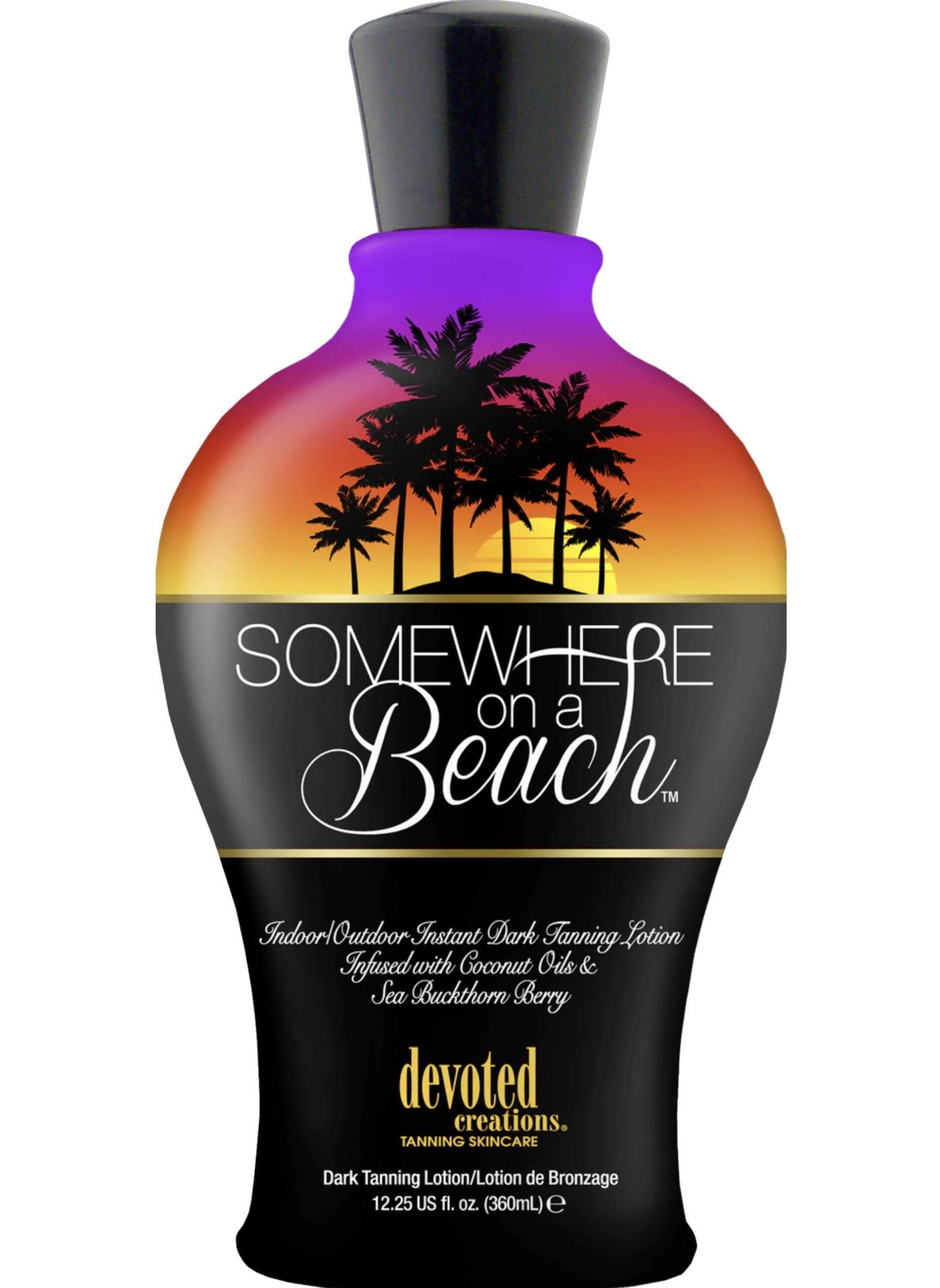 Devoted Creations - Somewhere on a Beach, Indoor Outdoor, Instant Dark Tanning Lotion 12.25 Ounce - Image 1