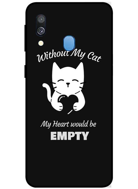 Protective Case Cover For Samsung Galaxy A40 Smart Series Printed Protective Case Cover for Samsung A40 Without My Cat My Heart Would Be Empty