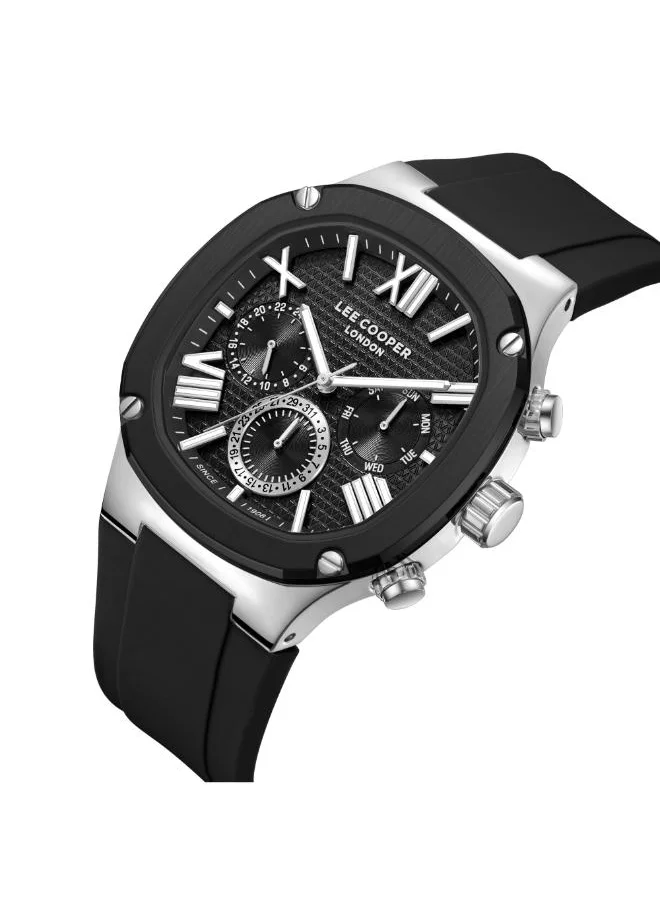Lee Cooper Men's Multi Function Display Watch With Black Silicone Strap - LC08150.351