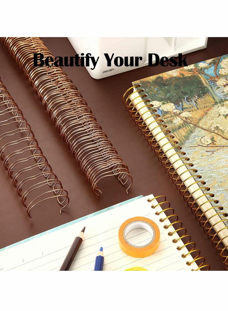 كاست ويف أشواك ربط سلكية، أشواك ربط سلكية ذات حلقتين، 20 قطعة من حلقات ربط سلكية ذات حلقتين، مشبك سلكي، 1 بوصة (2.54 سم) 23 فتحة لأمشاط الربط - Image 3