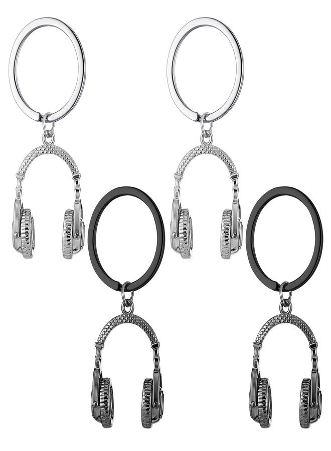 Sureio 4 Pcs Headphone Keychain Mini Music Keychain Singer Music Lover Dj Gifts Headset Keyring Party Favors Purse Bag Jewelry Accessories for Man and Women Christmas Gift - Image 1