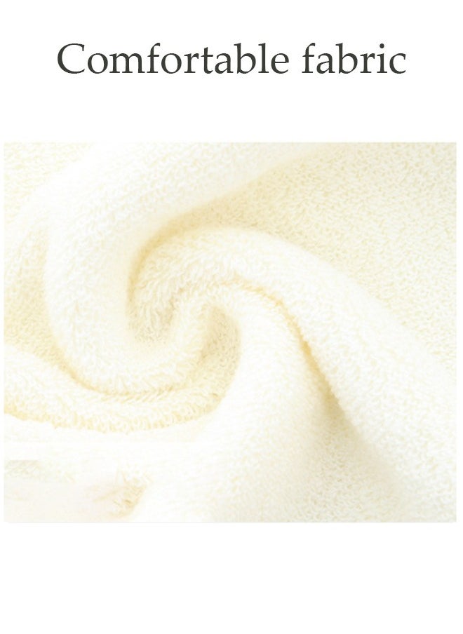 DUNISO - Pure cotton bath towel Super Soft, Quick Drying, High Water Absorption, Size: 70x140 cm, Creamy White - Image 1